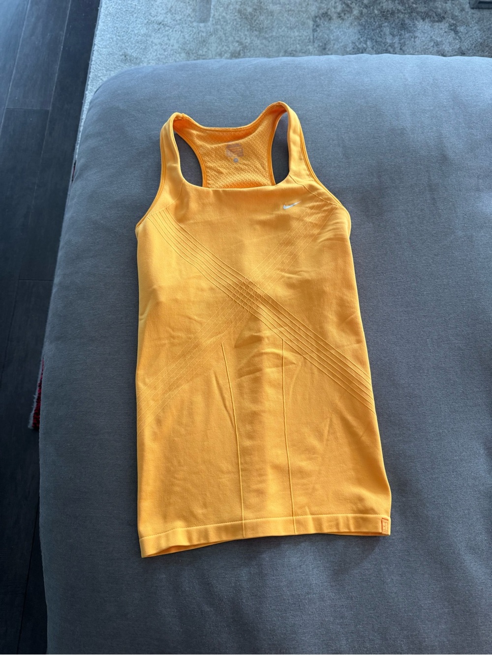 Nike Yellow Racerback Tennis Tank